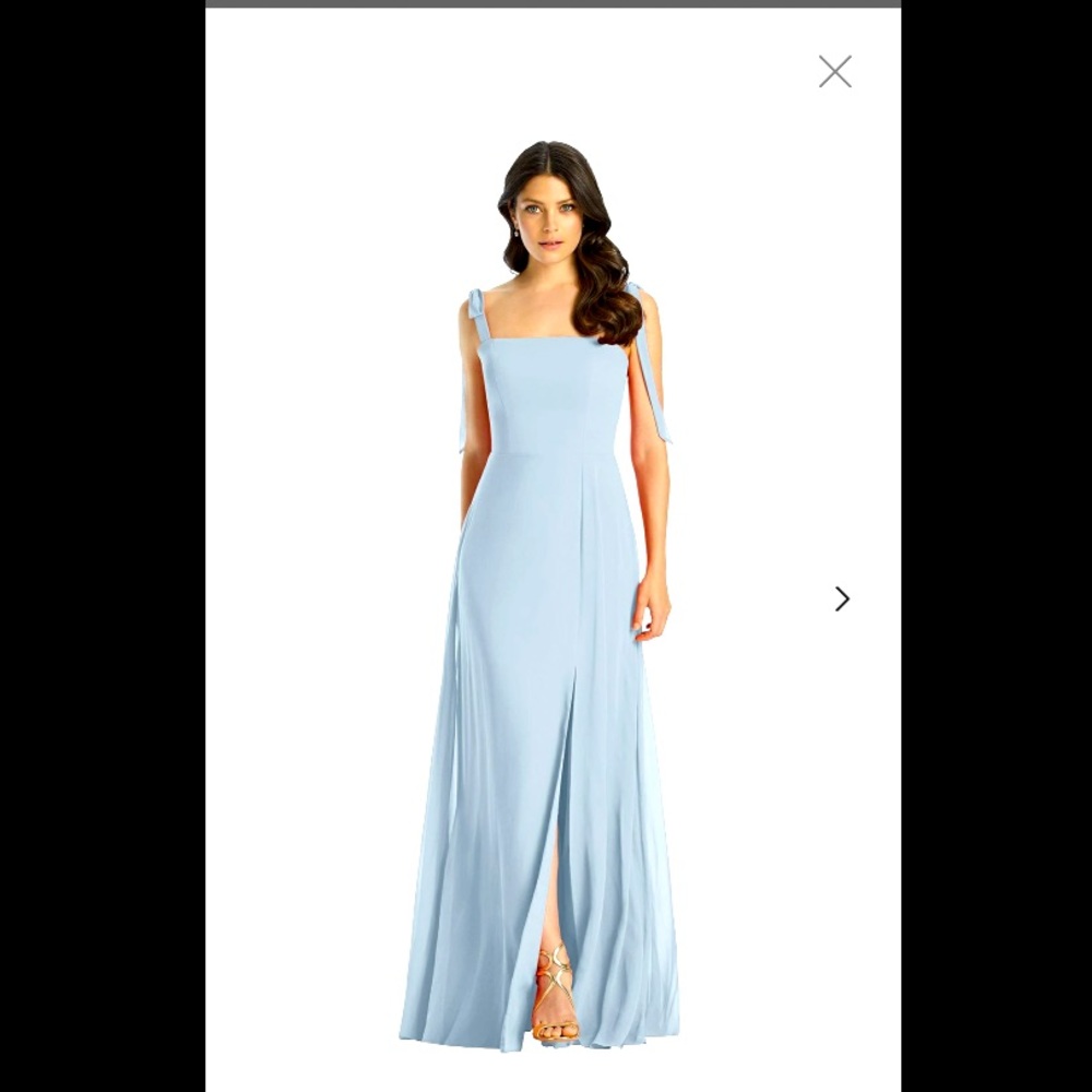 Dessy Square-Neck Dress - Light Blue - Size 12